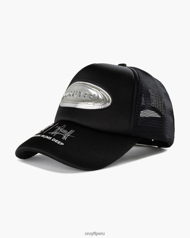 educación física Cruyff camionero de visión negro 42TR201236 unisexo gorra