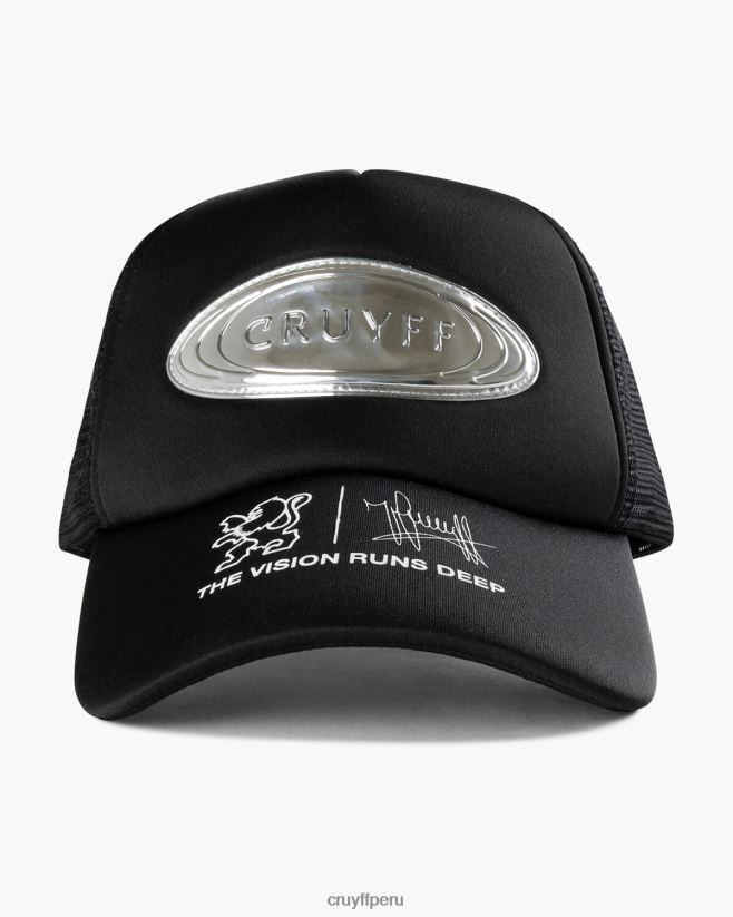 educación física Cruyff camionero de visión negro 42TR201236 unisexo gorra