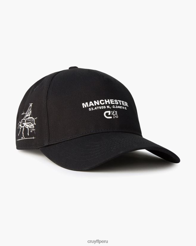 educación física Cruyff lanzador de paquetes de la ciudad negro 42TR20672 unisexo gorra