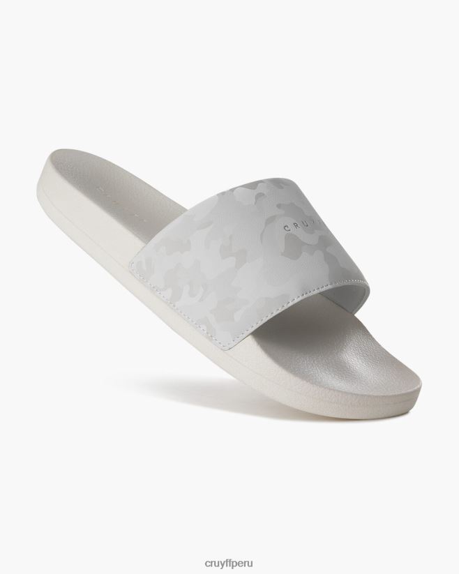 educación física Cruyff diapositiva de camuflaje blanco 42TR20137 hombres diapositivas