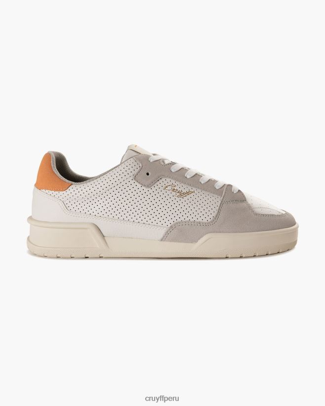 educación física Cruyff Copa gemela heredada blanco/naranja 42TR20154 hombres zapatillas