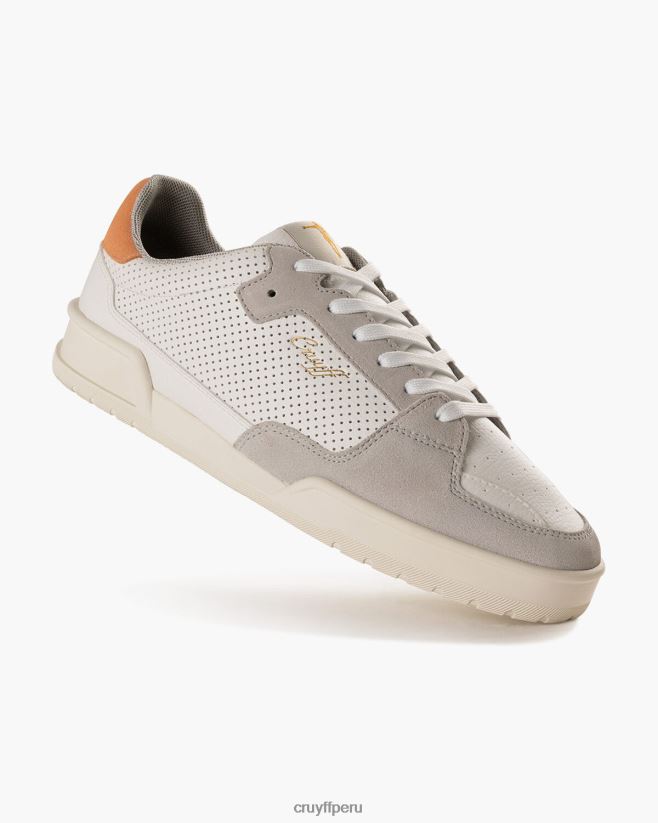 educación física Cruyff Copa gemela heredada blanco/naranja 42TR20154 hombres zapatillas