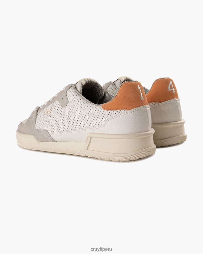 educación física Cruyff Copa gemela heredada blanco/naranja 42TR20154 hombres zapatillas