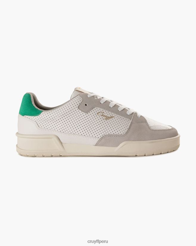 educación física Cruyff Copa gemela heredada blanco verde 42TR20153 hombres zapatillas