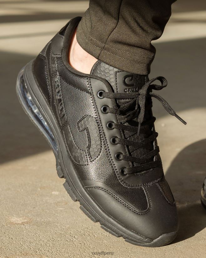 educación física Cruyff corredor flash negro 42TR2084 hombres zapatillas