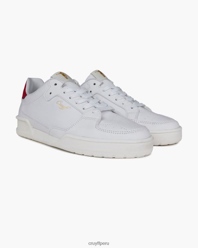 educación física Cruyff legado twincup amsterdam blanco rojo 42TR20747 hombres zapatillas