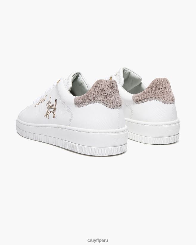 educación física Cruyff napa suave labrada con láser joan/nubuck suave blanco negro 42TR20909 hombres zapatillas