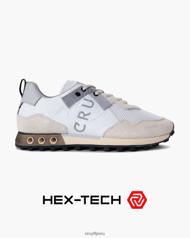 educación física Cruyff superbia tecnología hexagonal blanco 42TR20180 hombres zapatillas