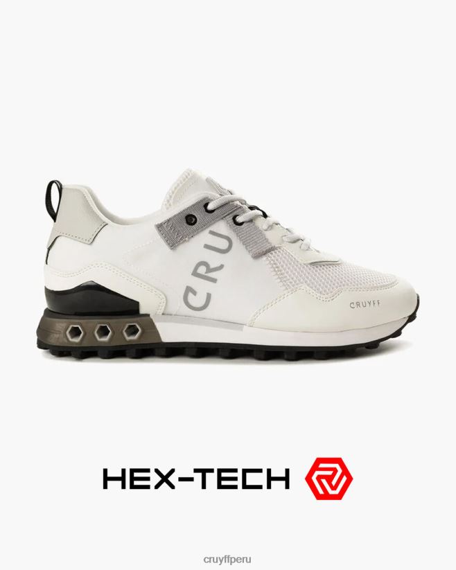 educación física Cruyff superbia tecnología hexagonal blanco 42TR206 hombres zapatillas
