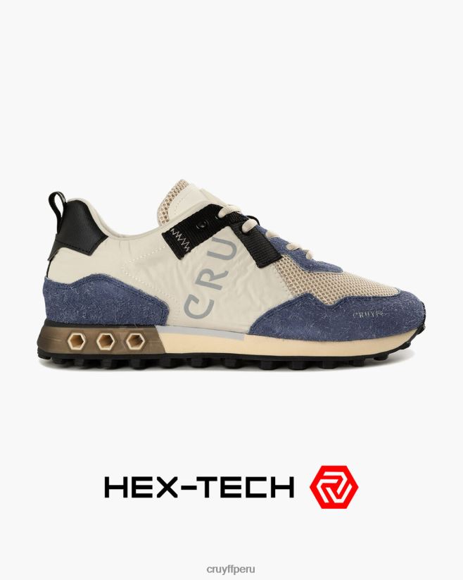educación física Cruyff superbia tecnología hexagonal crema 42TR20179 hombres zapatillas