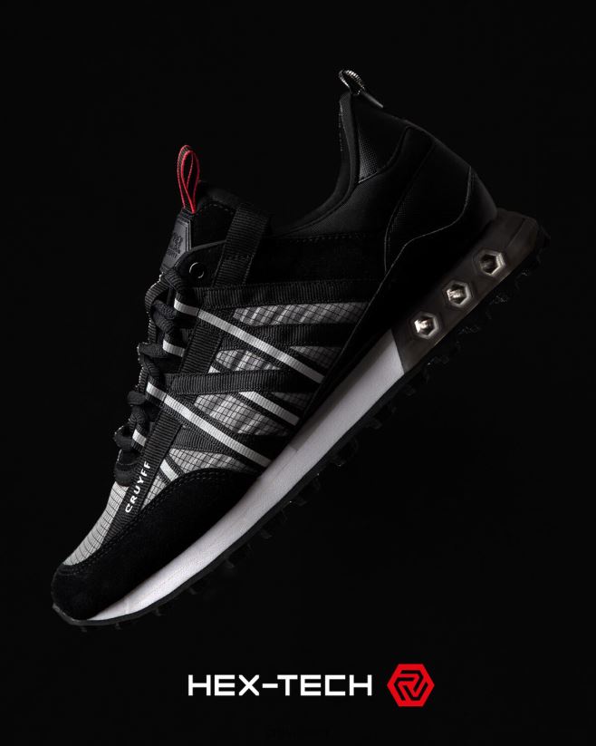 educación física Cruyff tecnología hexadecimal de miedo Gris oscuro 42TR20211 hombres zapatillas