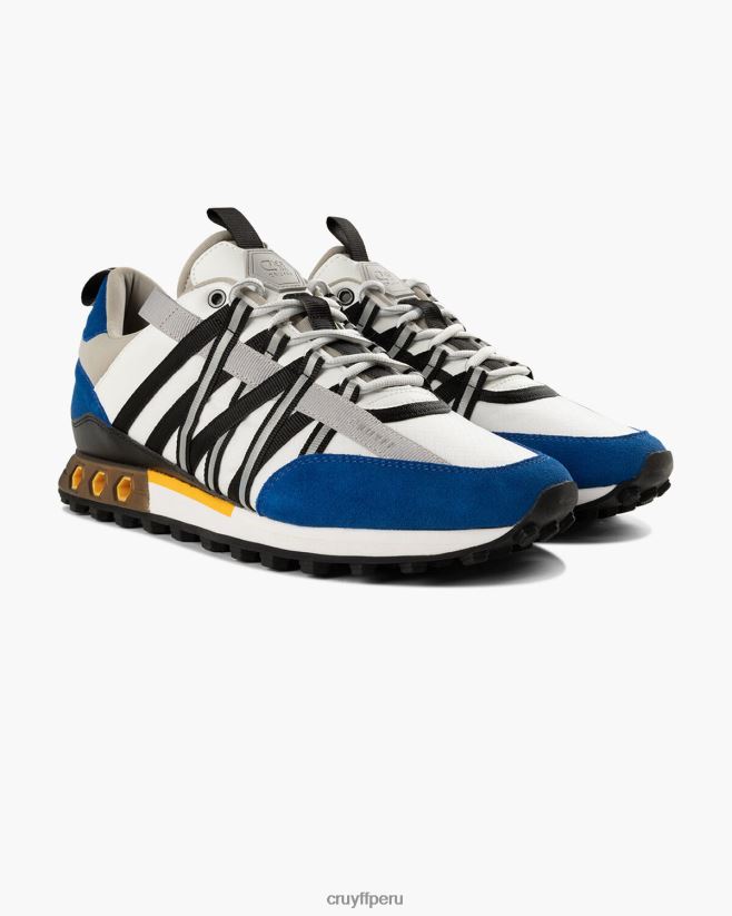 educación física Cruyff tecnología hexadecimal de miedo blanco azul 42TR20217 hombres zapatillas