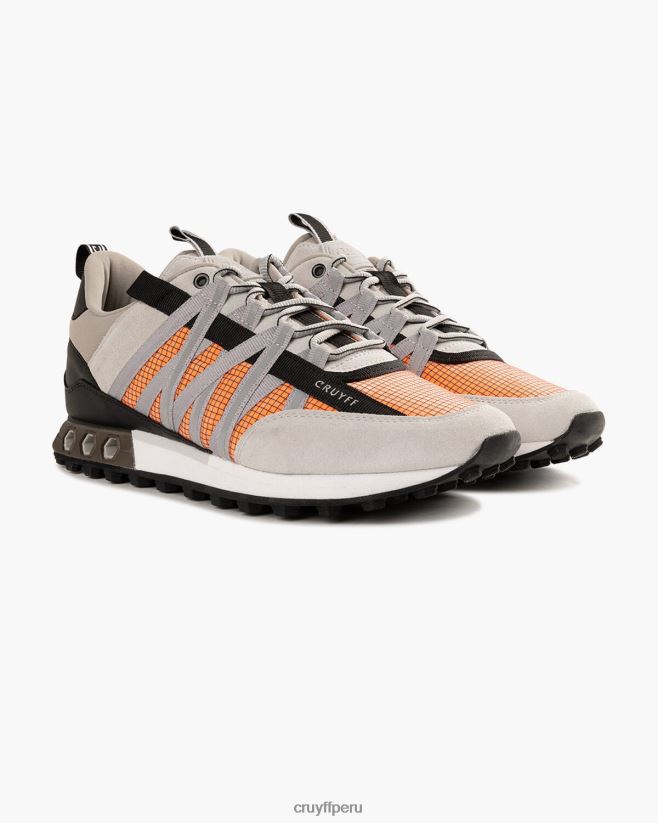 educación física Cruyff tecnología hexadecimal de miedo gris/naranja 42TR20209 hombres zapatillas