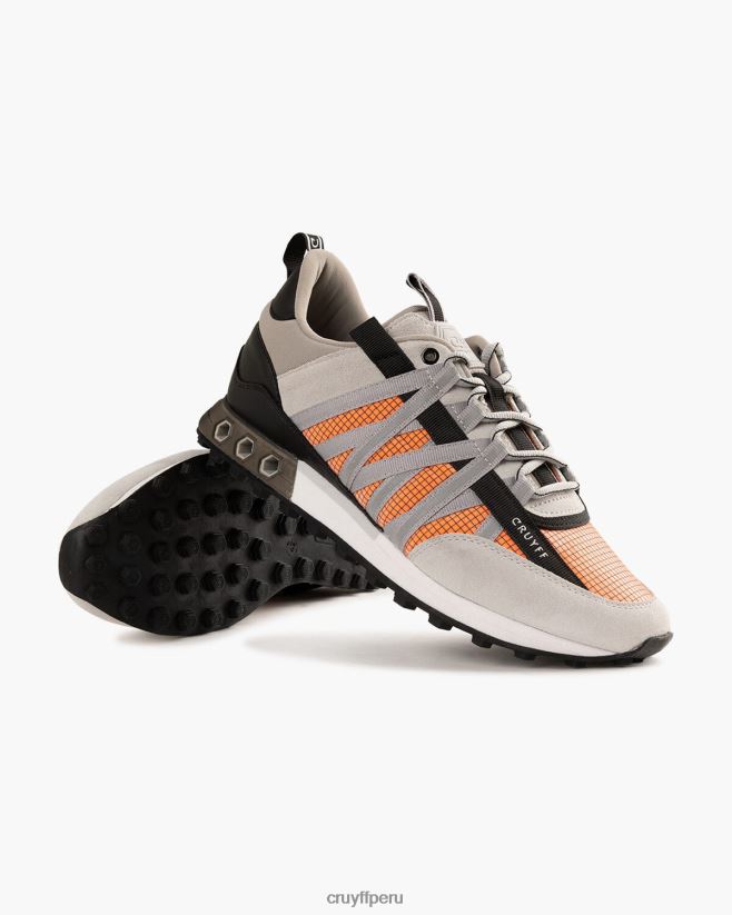 educación física Cruyff tecnología hexadecimal de miedo gris/naranja 42TR20209 hombres zapatillas