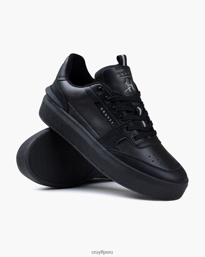 educación física Cruyff tenis avalado negro 42TR201319 hombres zapatillas