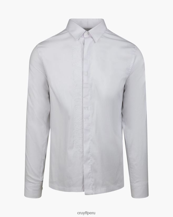 educación física Cruyff camisa jiron blanco 42TR20447 hombres camisa