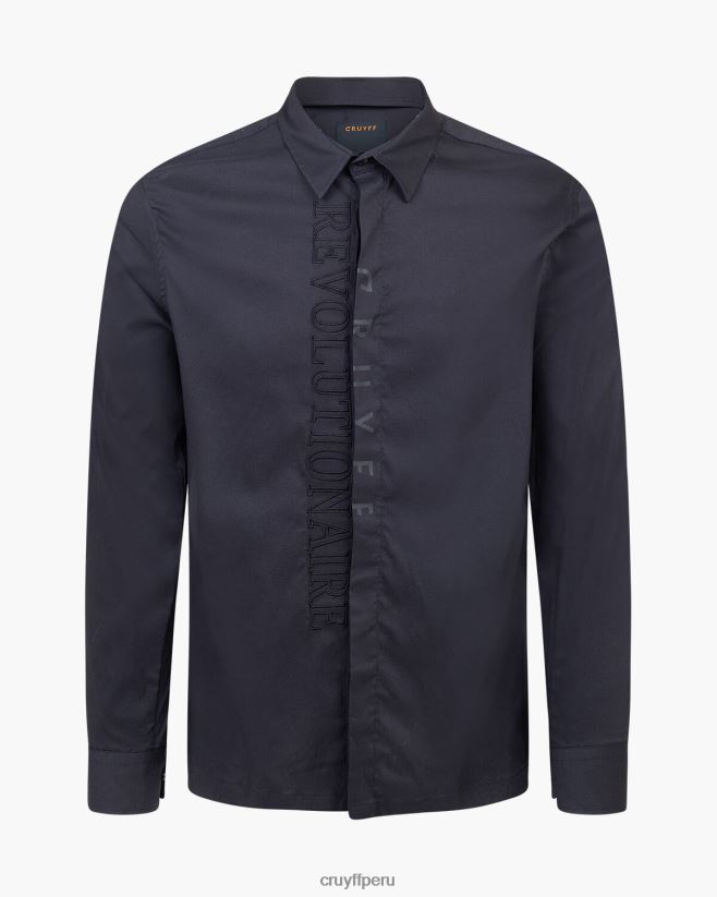 educación física Cruyff camisa jiron negro 42TR20446 hombres camisa