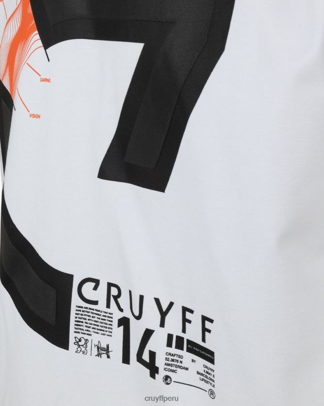 educación física Cruyff alan ss camiseta blanco 42TR20122 hombres camiseta