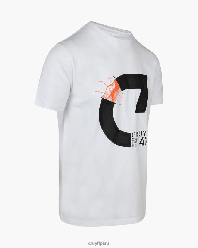 educación física Cruyff alan ss camiseta blanco 42TR20122 hombres camiseta
