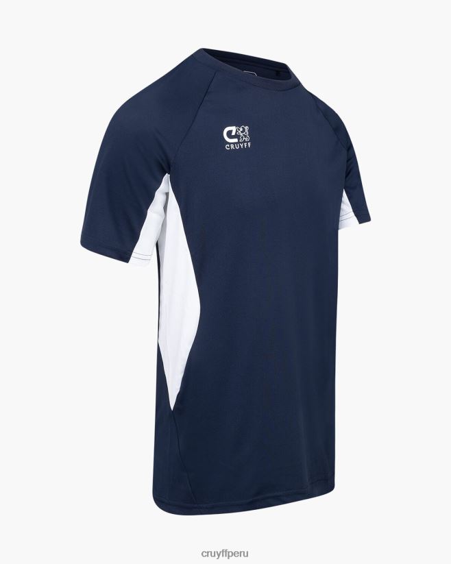 educación física Cruyff camisa de giro tecnológico azul marino/blanco 42TR20632 hombres camiseta