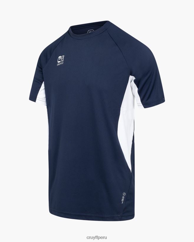 educación física Cruyff camisa de giro tecnológico azul marino/blanco 42TR20632 hombres camiseta
