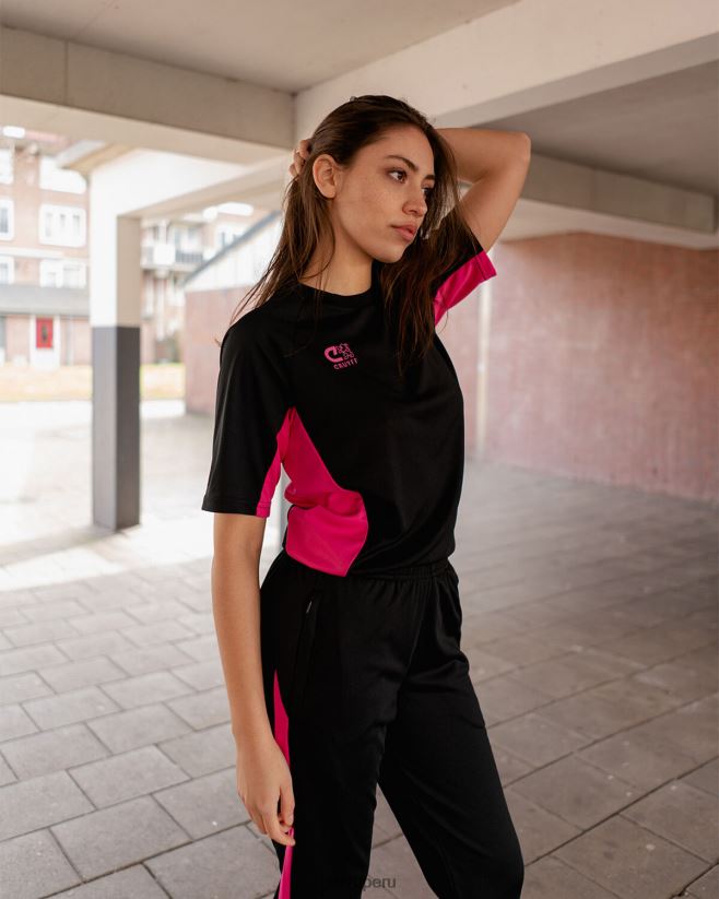 educación física Cruyff camisa de giro tecnológico negro/varios 42TR20671 hombres camiseta