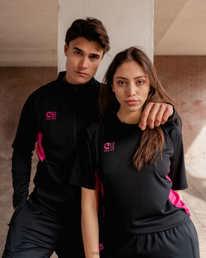 educación física Cruyff camisa de giro tecnológico negro/varios 42TR20671 hombres camiseta