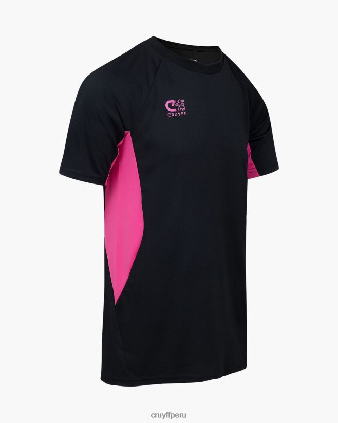 educación física Cruyff camisa de giro tecnológico negro/varios 42TR20671 hombres camiseta