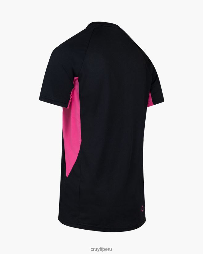 educación física Cruyff camisa de giro tecnológico negro/varios 42TR20671 hombres camiseta