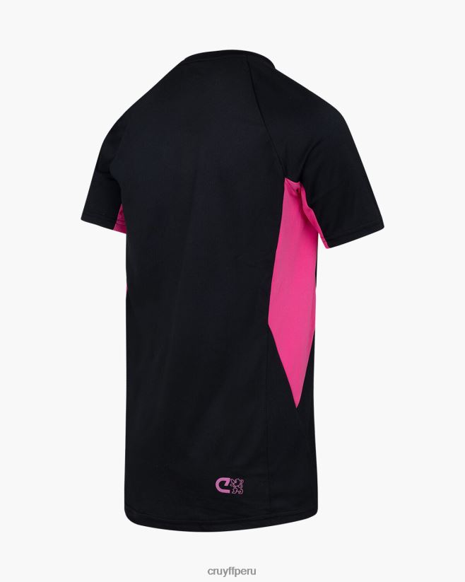 educación física Cruyff camisa de giro tecnológico negro/varios 42TR20671 hombres camiseta