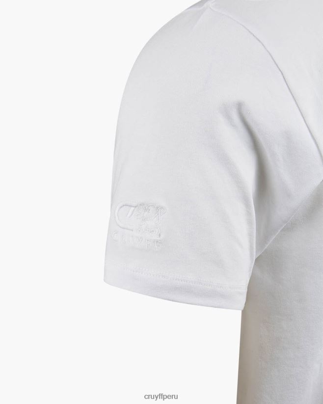 educación física Cruyff camiseta conmemorativa ams blanco 42TR20819 hombres camiseta