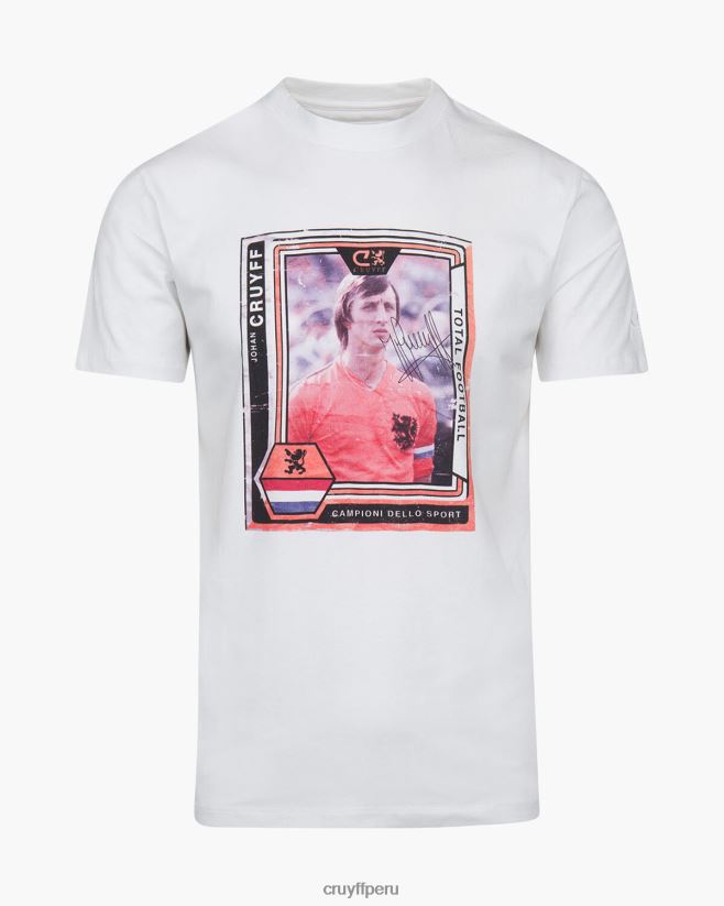 educación física Cruyff camiseta conmemorativa nl blanco 42TR20783 hombres camiseta