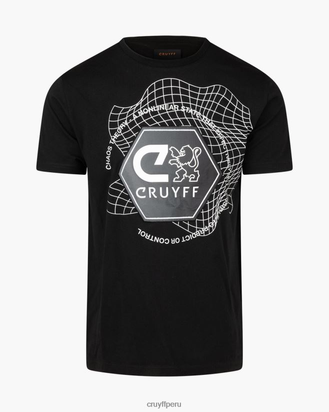 educación física Cruyff camiseta de ayudante negro 42TR20276 hombres camiseta