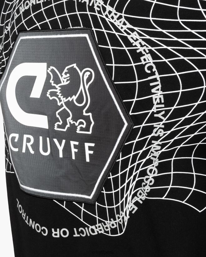 educación física Cruyff camiseta de ayudante negro 42TR20276 hombres camiseta