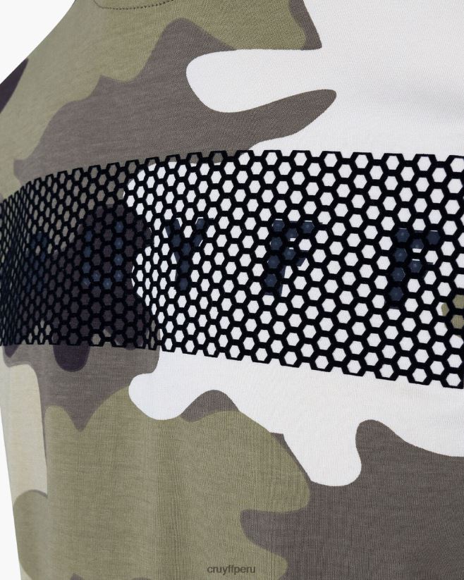 educación física Cruyff camiseta de camuflaje ejercito verde 42TR20602 hombres camiseta