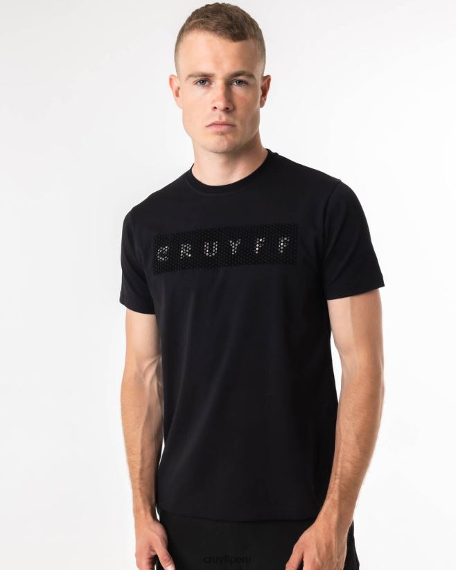 educación física Cruyff camiseta de camuflaje negro 42TR20603 hombres camiseta