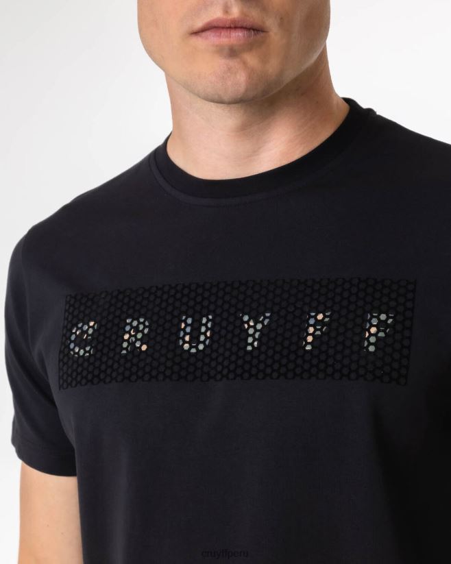 educación física Cruyff camiseta de camuflaje negro 42TR20603 hombres camiseta