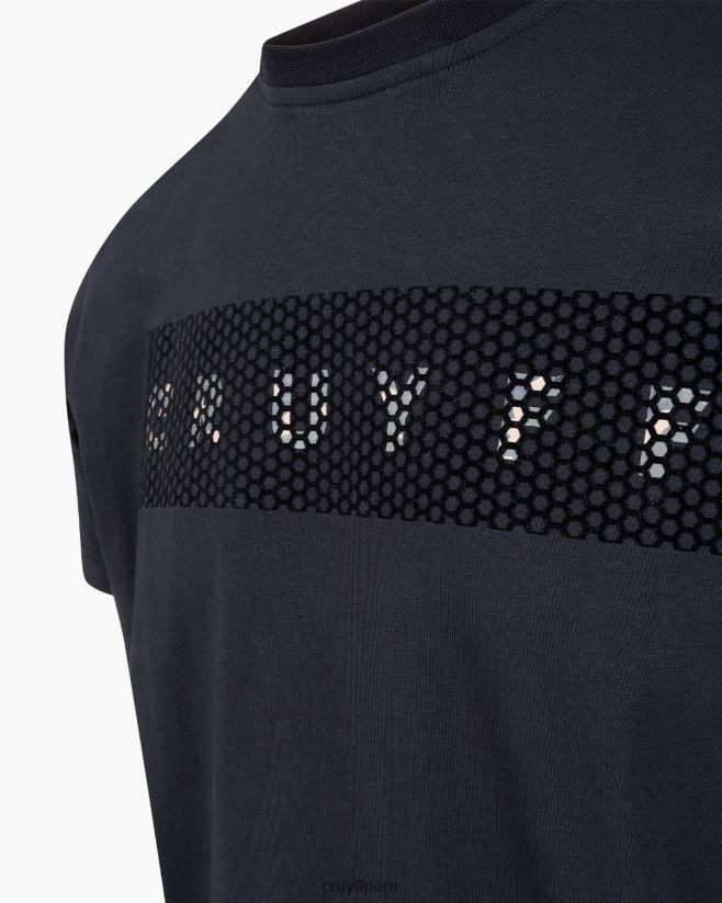 educación física Cruyff camiseta de camuflaje negro 42TR20603 hombres camiseta