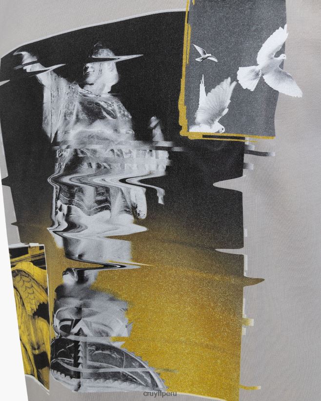 educación física Cruyff camiseta de colombo gris claro 42TR20256 hombres camiseta