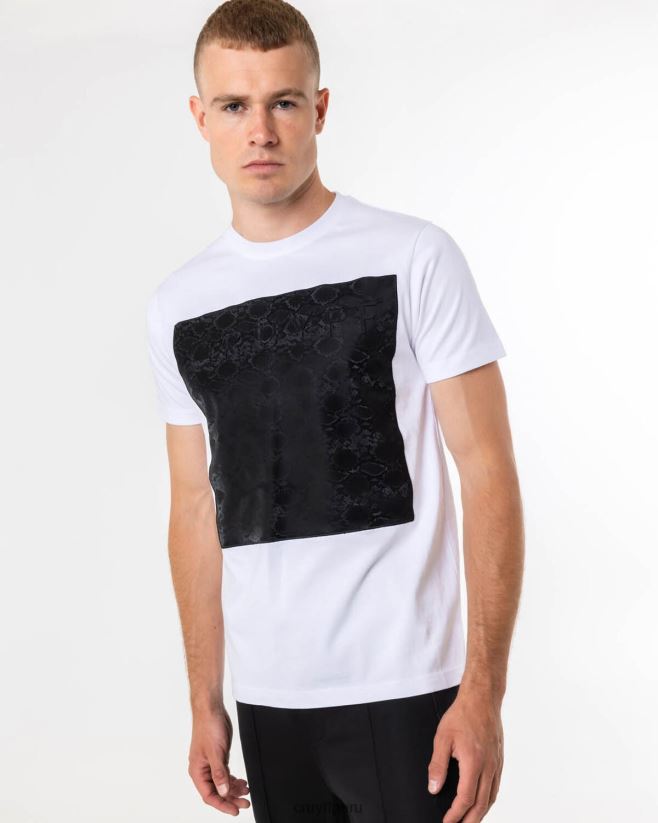 educación física Cruyff camiseta de culebra blanco 42TR20576 hombres camiseta