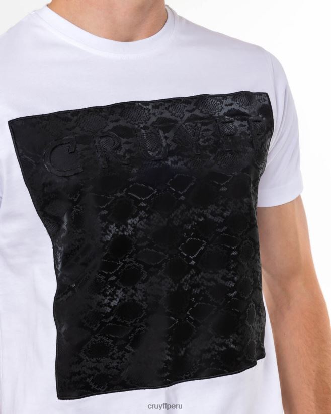 educación física Cruyff camiseta de culebra blanco 42TR20576 hombres camiseta