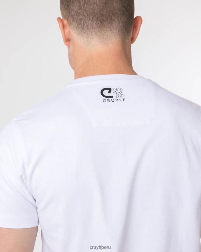 educación física Cruyff camiseta de culebra blanco 42TR20576 hombres camiseta