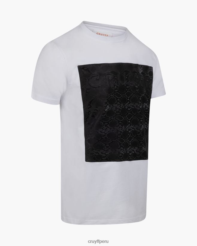 educación física Cruyff camiseta de culebra blanco 42TR20576 hombres camiseta