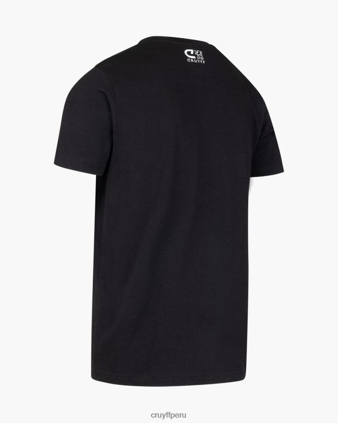 educación física Cruyff camiseta de culebra negro 42TR20577 hombres camiseta