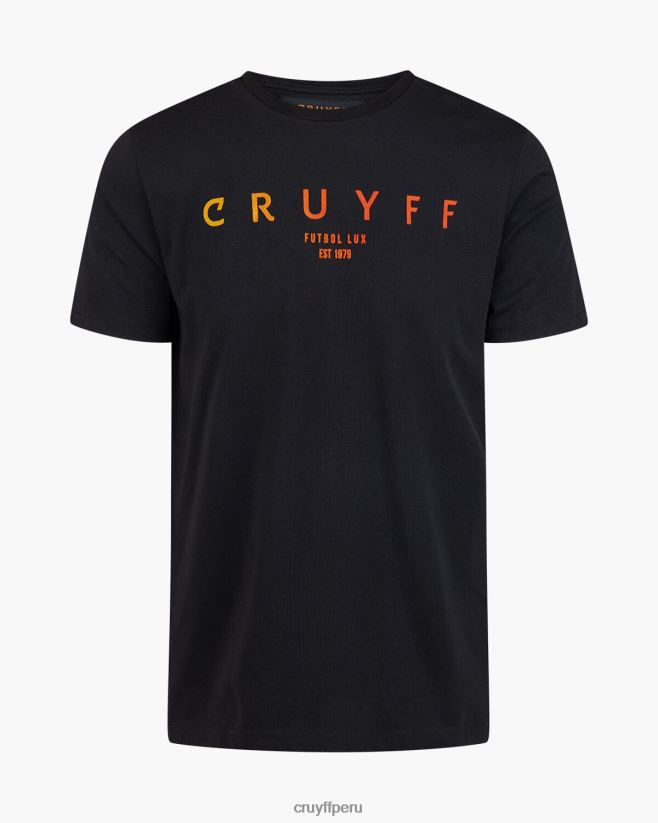 educación física Cruyff camiseta de éder negro 42TR20359 hombres camiseta