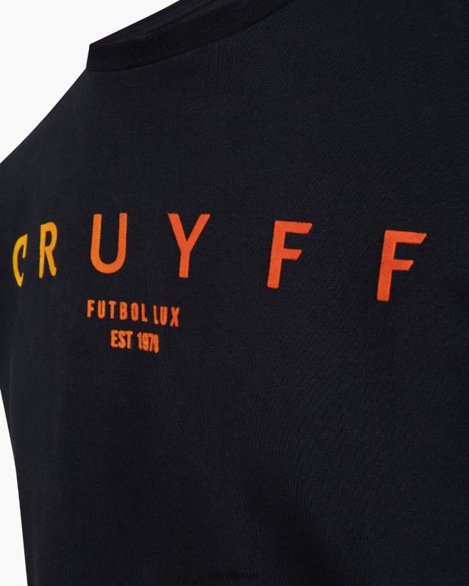 educación física Cruyff camiseta de éder negro 42TR20359 hombres camiseta