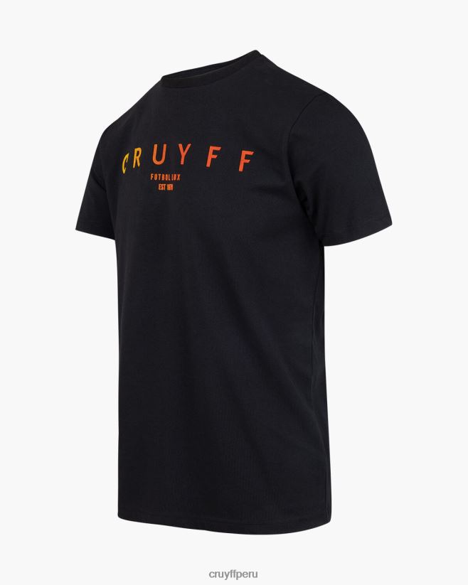 educación física Cruyff camiseta de éder negro 42TR20359 hombres camiseta