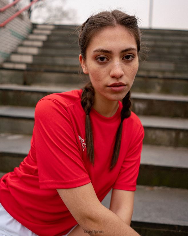 educación física Cruyff camiseta de entrenamiento rojo 42TR20628 hombres camiseta