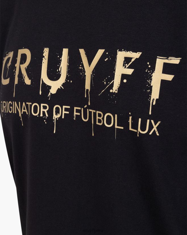 educación física Cruyff camiseta de grafiti negro 42TR20405 hombres camiseta