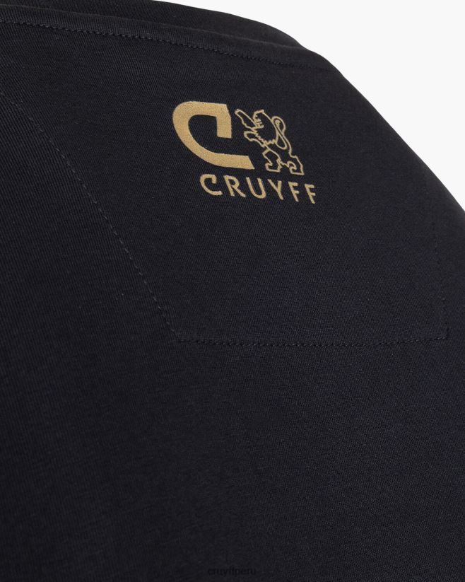 educación física Cruyff camiseta de grafiti negro 42TR20405 hombres camiseta